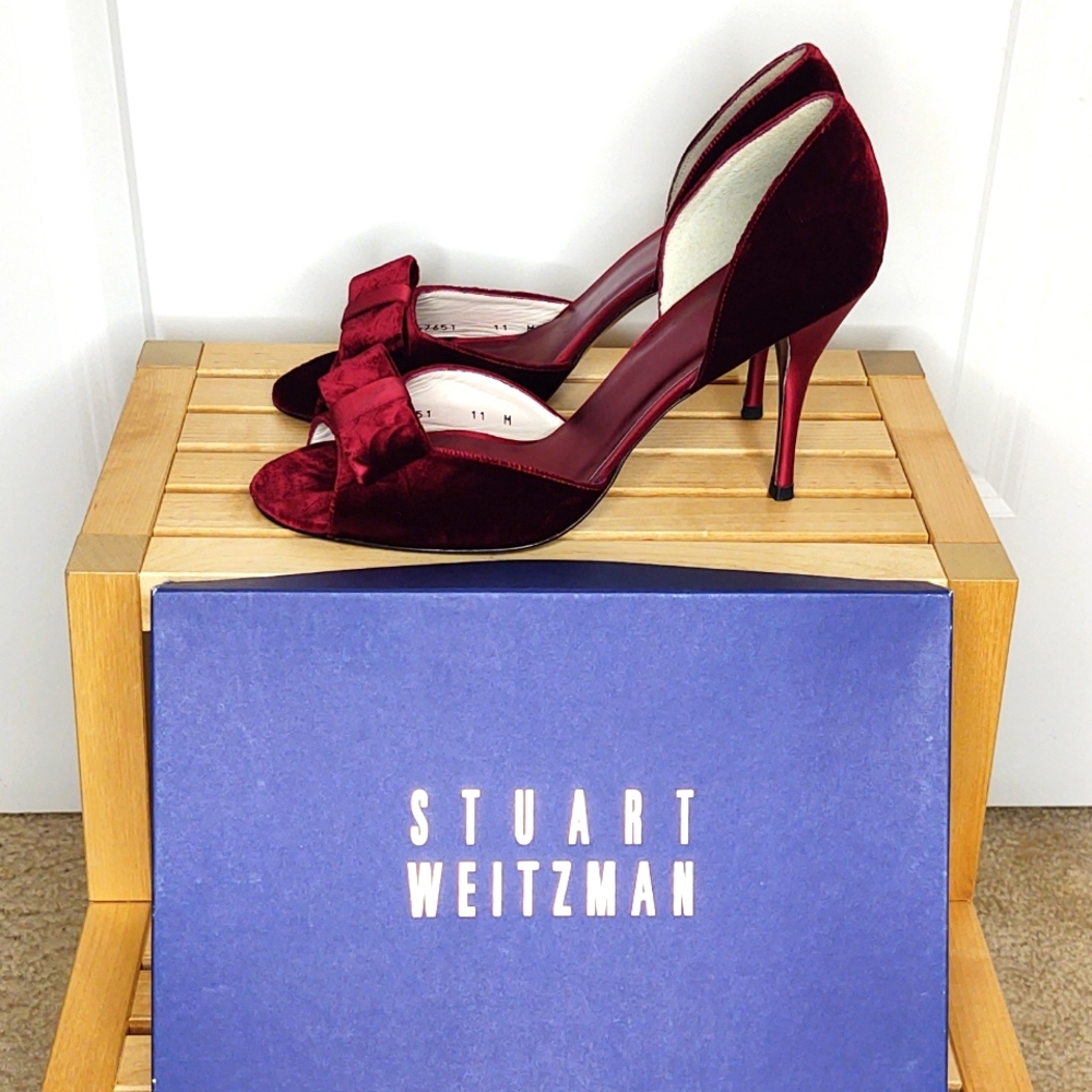 👠Stuart Weitzman 👠ruby red stiletto heels 11M 👠👠👠